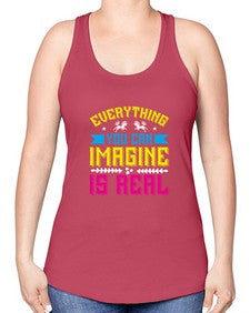 everything you can imagine is real 130# - unicorn -Racerback Tank