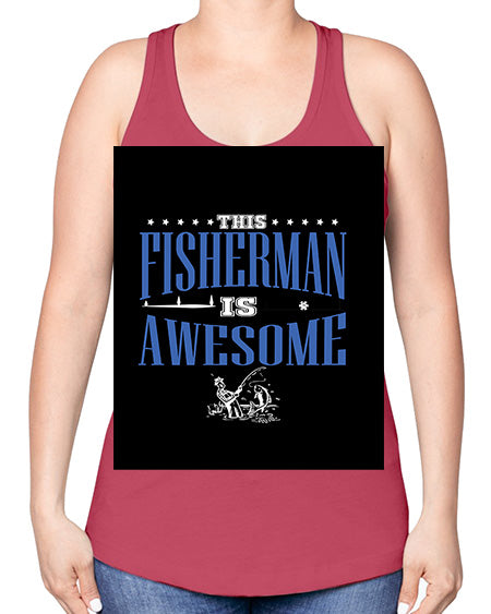 fishing png 20# - shark-fish -Racerback Tank