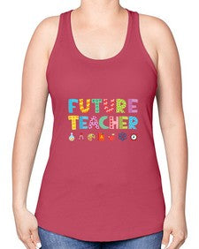 future teacher 214# - teacher -Racerback Tank