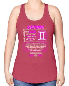 gemini 244# - gemini -Racerback Tank