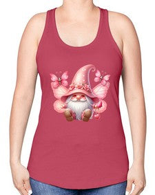 gnome with butterfly 02# - gnome -Racerback Tank