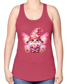 gnome with butterfly 08# - gnome -Racerback Tank