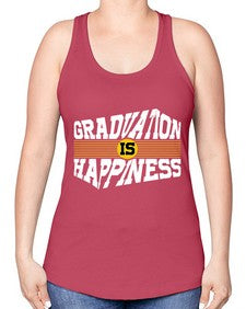 graduation is happiness 223# - graduation -Racerback Tank
