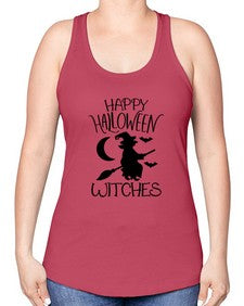 happy halloween witches 35# - witch -Racerback Tank