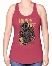 happy life 506# - art pop art -Racerback Tank