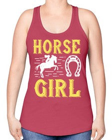horse girl Style 51# - horse -Racerback Tank