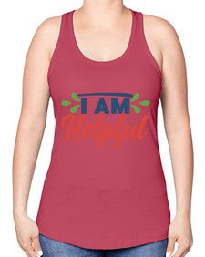 i am helpful Style 103# - motivation -Racerback Tank
