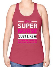 i am super nurse just 859# - nurse -Racerback Tank