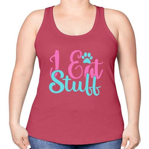 i eat stuff Style 82# - dogs -Racerback Tank