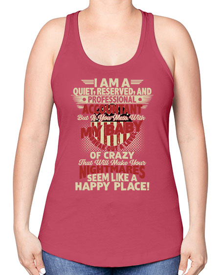 im a quietreservedand professional accountant 969# - accountant -Racerback Tank