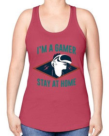 im gamer stay at home 119# - video games -Racerback Tank