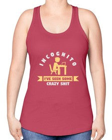 incognito ive seen some crazy shit 31# - computer -Racerback Tank