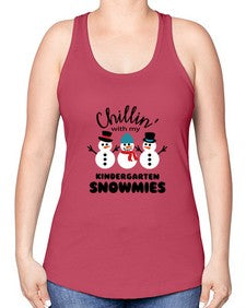 kindergarten snowmies 434# - kindergarten -Racerback Tank
