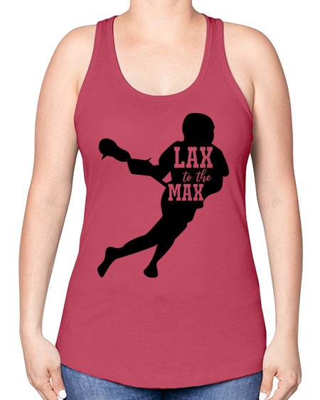 lax to the max 2# - lacrosse -Racerback Tank