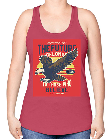 legendary eagle 55# - birds -Racerback Tank
