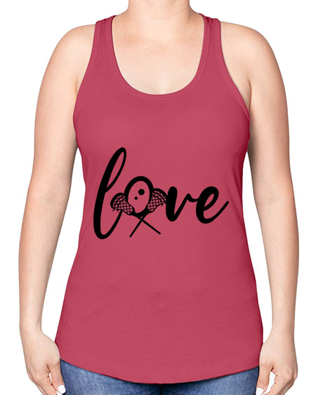 love 4# - lacrosse -Racerback Tank