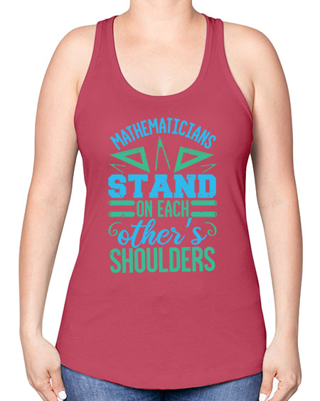 mathematicins stand on each others shoulders 36# - pi -Racerback Tank