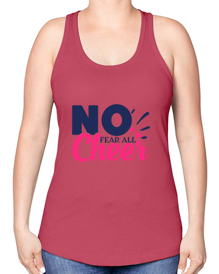 no fear all cheer 1728# - cheer -Racerback Tank