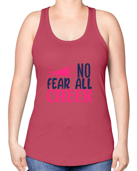 no fear all cheer 1739# - cheer -Racerback Tank