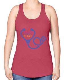 nursing is a work of heart Style 1266# - nurse -Racerback Tank