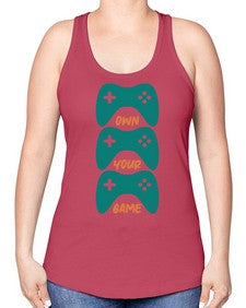 own your game 143# - video games -Racerback Tank