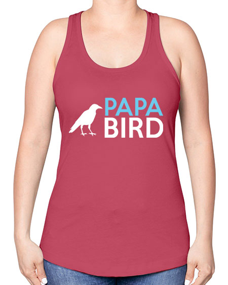 papa bird 65# - birds -Racerback Tank