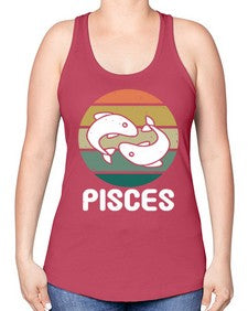 pisces 346# - pisces -Racerback Tank