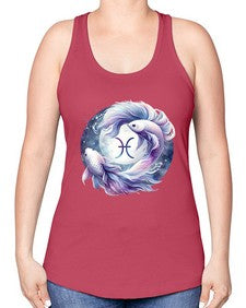 pisces 347# - pisces -Racerback Tank