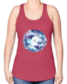 pisces 349# - pisces -Racerback Tank