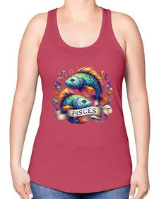 pisces 361# - pisces -Racerback Tank