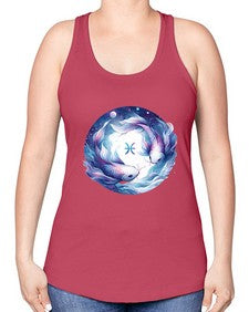 pisces 363# - pisces -Racerback Tank