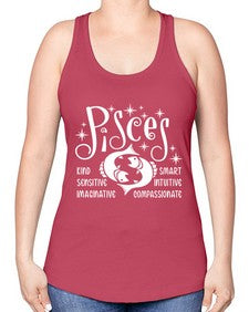 pisces 369# - pisces -Racerback Tank