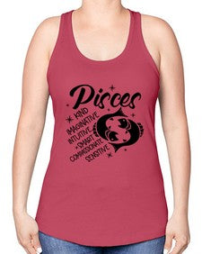 pisces 371# - pisces -Racerback Tank