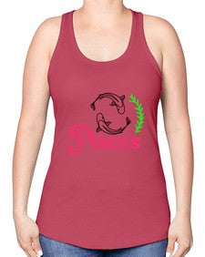 pisces 372# - pisces -Racerback Tank