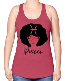 pisces 382# - pisces -Racerback Tank