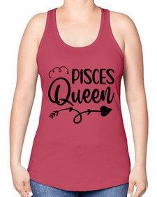 pisces queen 379# - pisces -Racerback Tank