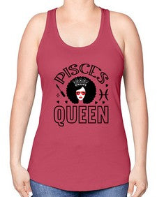 pisces queen 380# - pisces -Racerback Tank