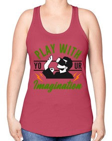 play with imagination 146# - video games -Racerback Tank