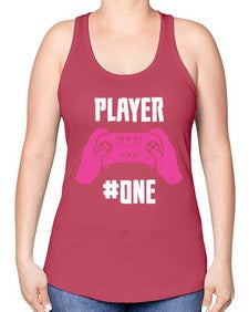 player one 147# - video games -Racerback Tank