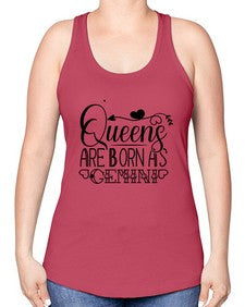 queens are born as Gemini 390# - gemini -Racerback Tank