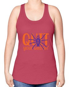 quit your witchin 32# - witch -Racerback Tank