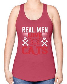 real man love cats Style 113# - cats -Racerback Tank