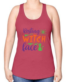 resting witch face 25# - witch -Racerback Tank