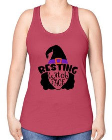 resting witch face 27# - witch -Racerback Tank