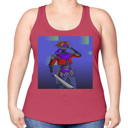robber bring knife156# - anime -Racerback Tank