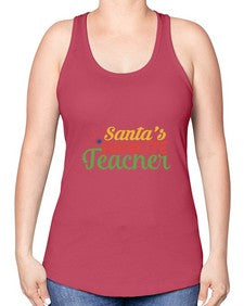 santas favorite teacher Style 351# - teacher -Racerback Tank