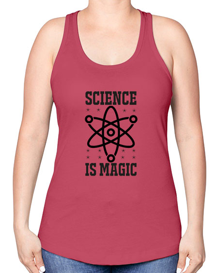 science is magic 95# - general science -Racerback Tank