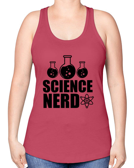 science nerd 62# - general science -Racerback Tank