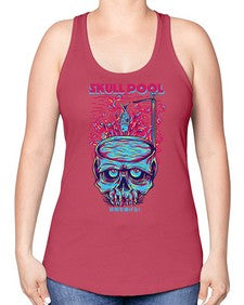 skull pool 1061# - art pop art -Racerback Tank