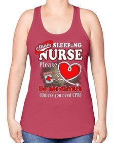 sleeping nurse 1402# - nurse -Racerback Tank